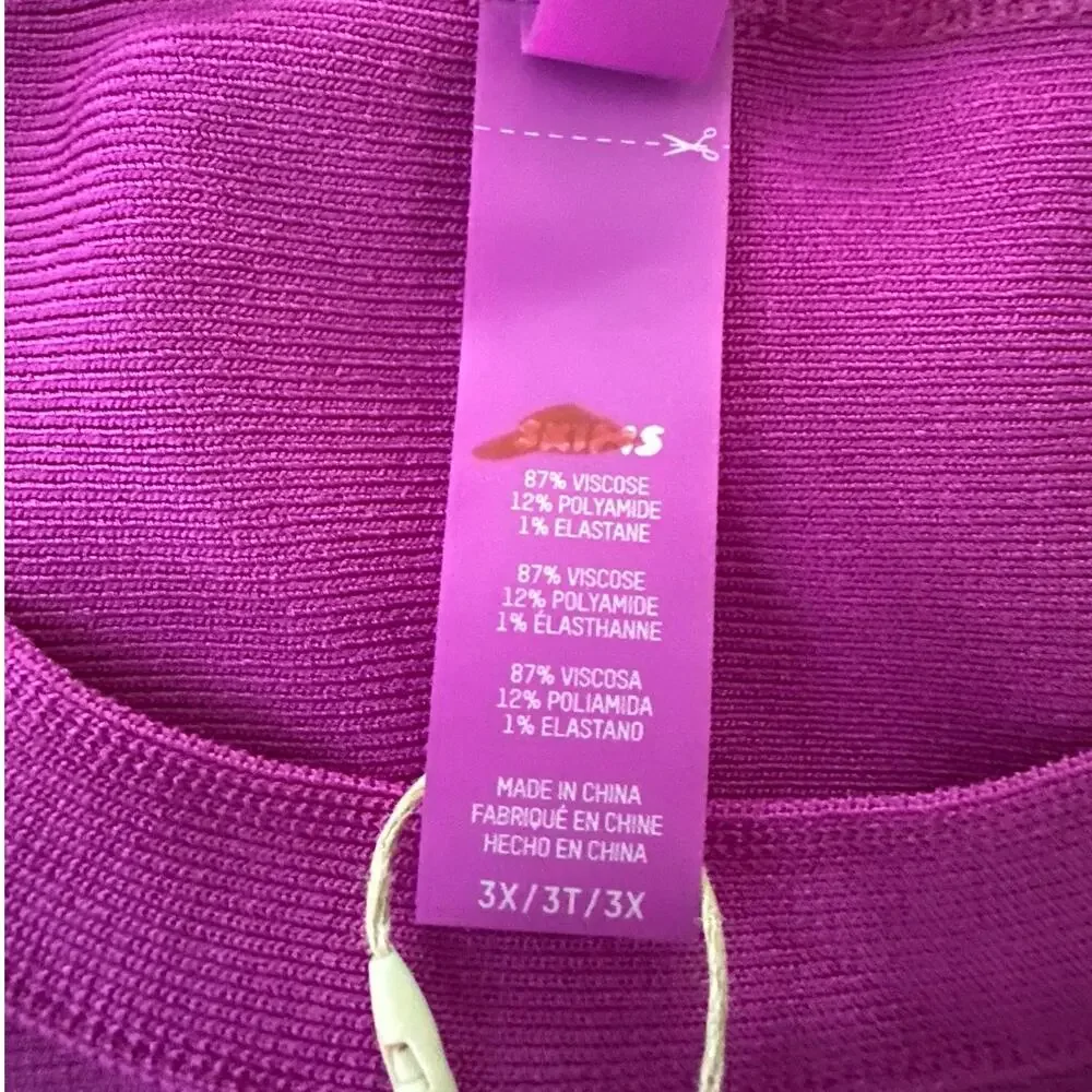 Skins Swim Womens 3X Purple Lollipop High Neck Tank Beach Resort